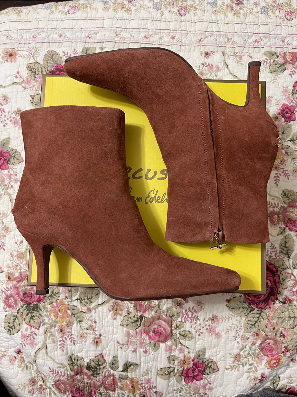 Circus NY by Sam Edelman Women's Laura Suede Ankle Boots in Cognac WORN ONCE - Picture 3 of 8